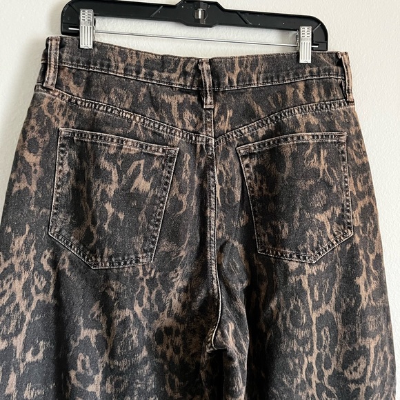 ALL SAINTS Blake High Rise Jeans in Jinx Golden Brown size 30 leopard print - Picture 4 of 7